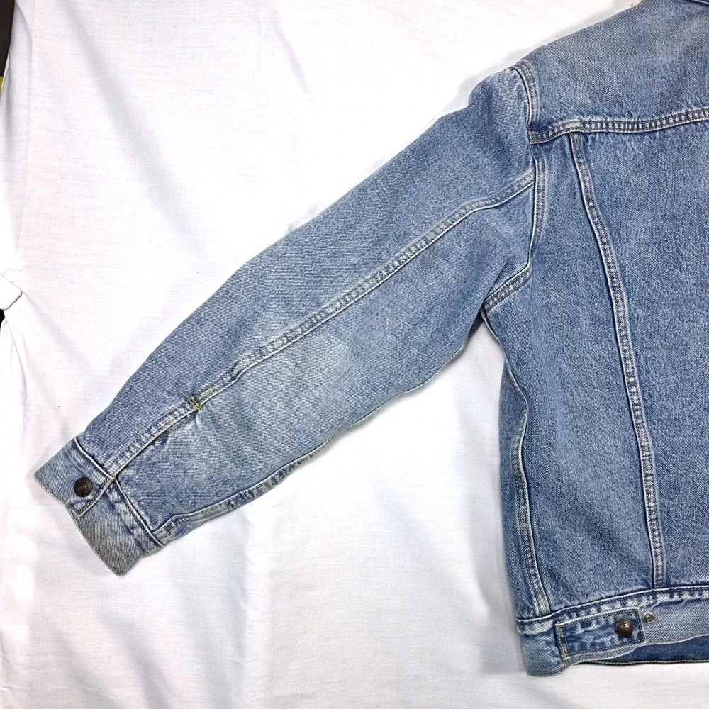 Levi's Vintage Sherpa Lined Denim Trucker Jacket Mens‎ Small Blue Jean Outerwear